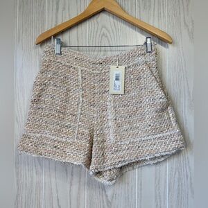 Ramy Brook Eddie Tweed Shorts Size 4 NWT Neutral Multi